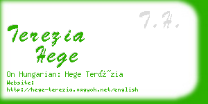 terezia hege business card